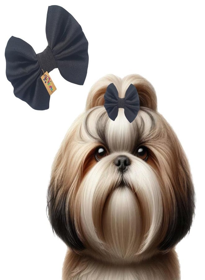 Western Era Dog Bow Hair Clip | Stylish Pet Accessory | Soft, Comfortable | Small, Medium & Large Dogs | Grooming, Photoshoots, Parties Fashionable & Durable Design for Pets (Black) - Image 1
